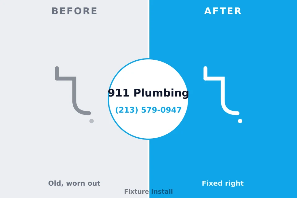Before and after: plumbing repair Hoisington, KS